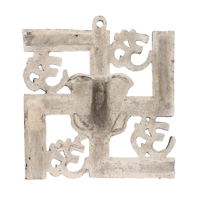 Swastika Om  Religious Metal Wall Accent - Silver media 6