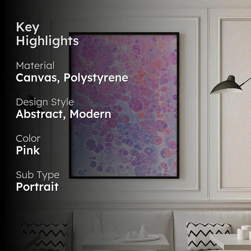 Flaming Abstract Art Canvas Painting - Black Frame media 2