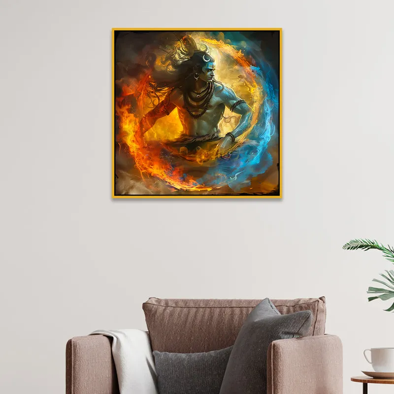 Cosmic Shiva Canvas Wall Art With Frame media 6