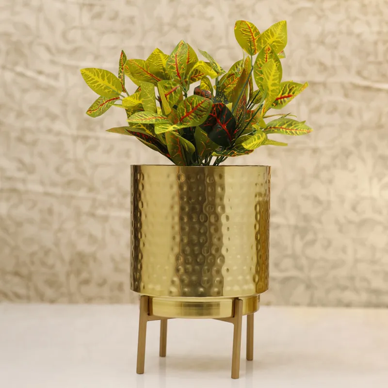 Vida Ember Golden Planter with Stand media 7