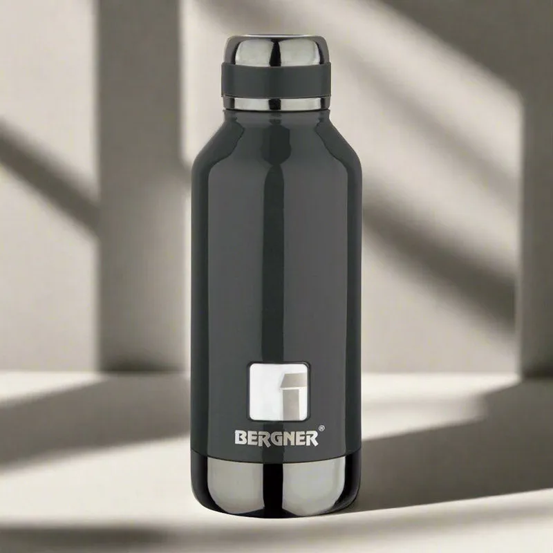 Bergner Walking Hydria Thermosteel Hot And Cold Flask (Black) - 500 mL media 1