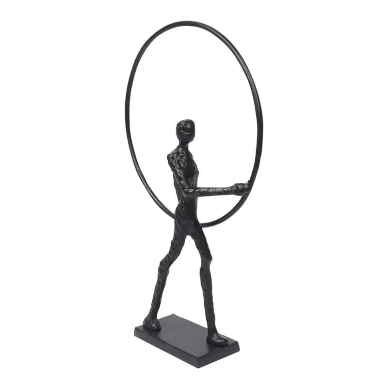 Hoop Struck Aluminium Showpiece - Black media 6