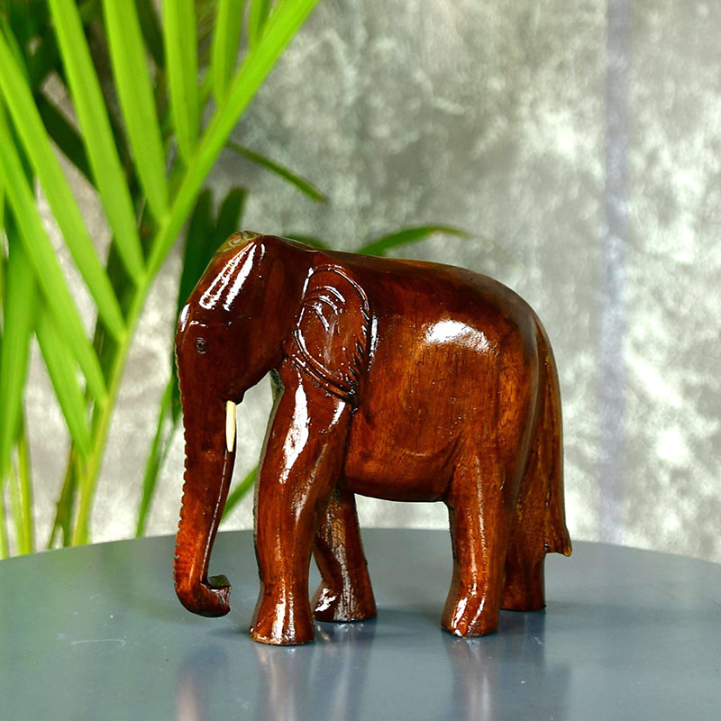 Timber Tusker Wood Showpiece