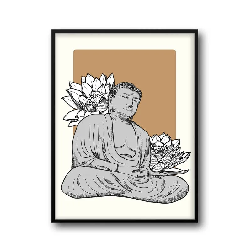 Shi Kamala Buddha Archival Paper Wall Art With Frame media 6