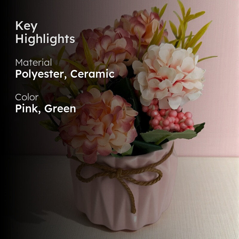 Faux Siya Artificial Flower With Pot media 2