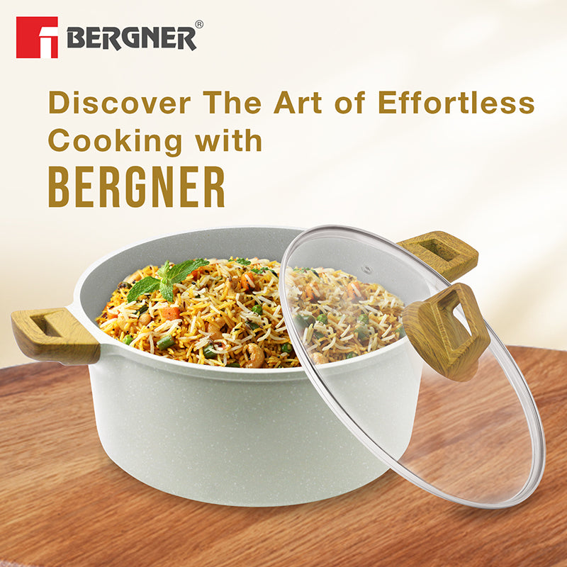 Bergner Smooth Sear Induction Safe Non-Stick Casserole With Lid  - 26 cm/3500 mL media 5