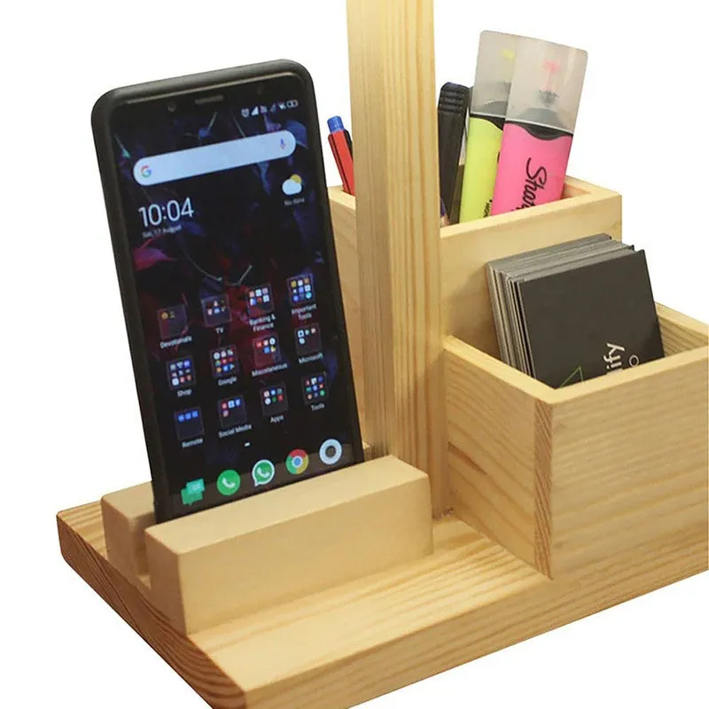 Hyve Desk Organiser Jute Table Lamp - Black,Brown media 8