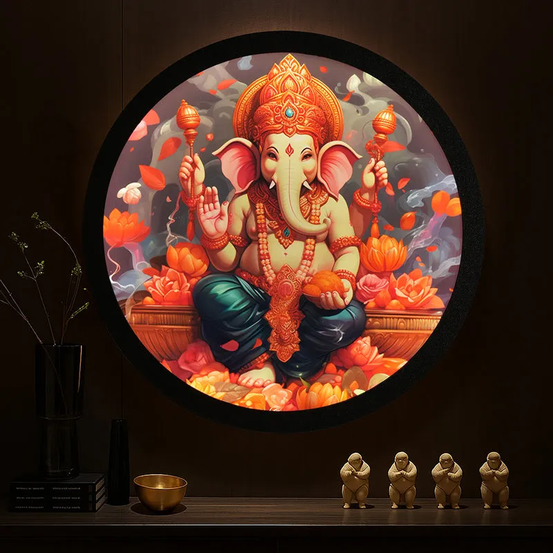 Ganesha Backlit Wall Art media 6