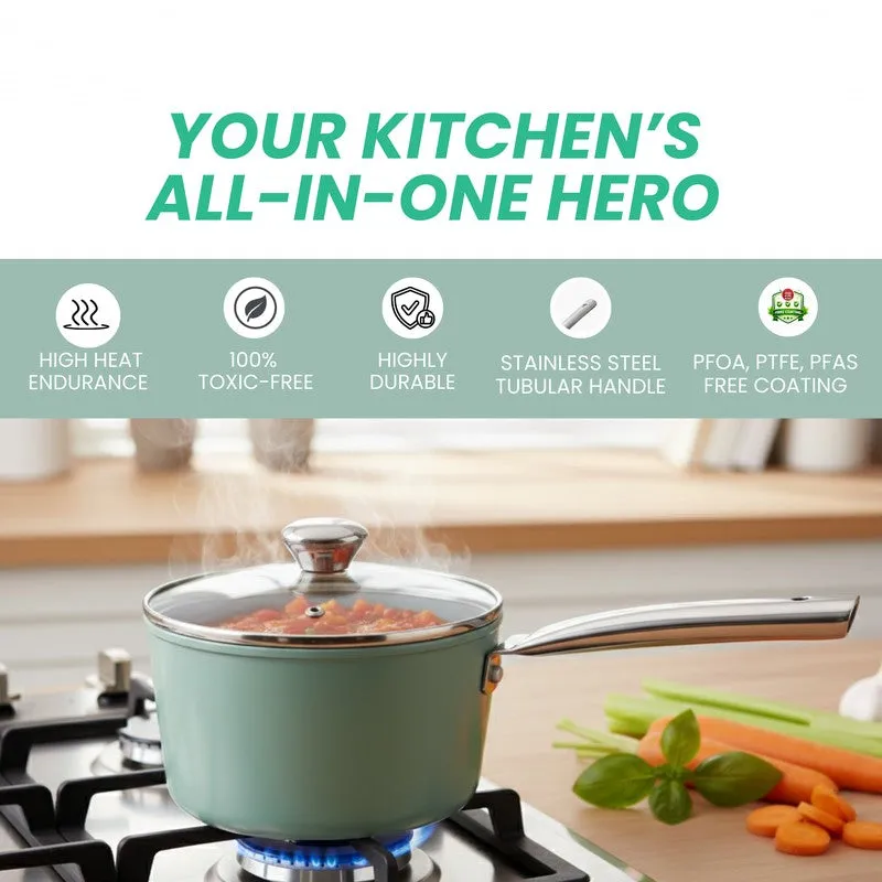 Salford Prepza Forged Ceramic Saucepan with Glass Lid - 1700 mL media 9