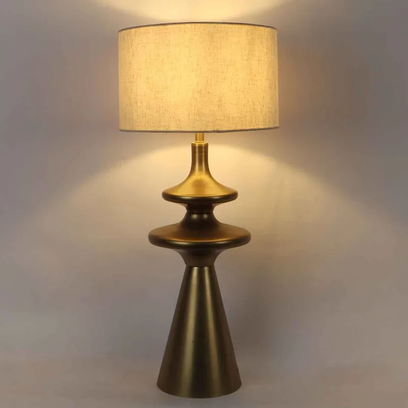 Alumea Metal Table Lamp - Gold,White media 4