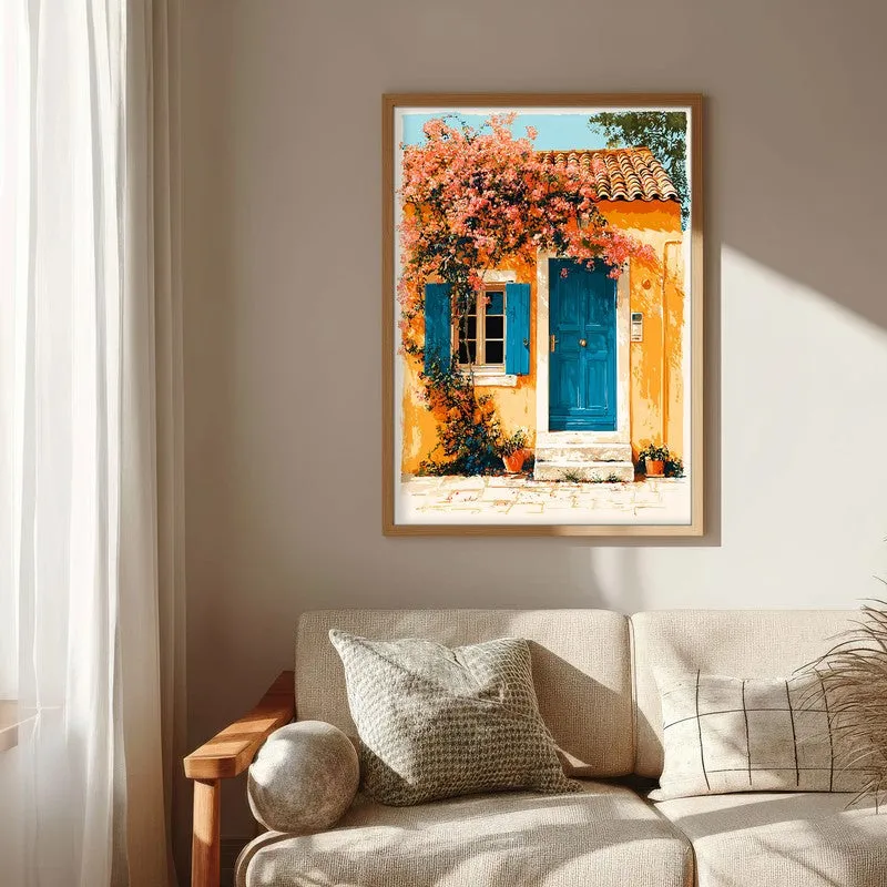 Sunny Day Canvas Wall Painting - Brown Frame media 6