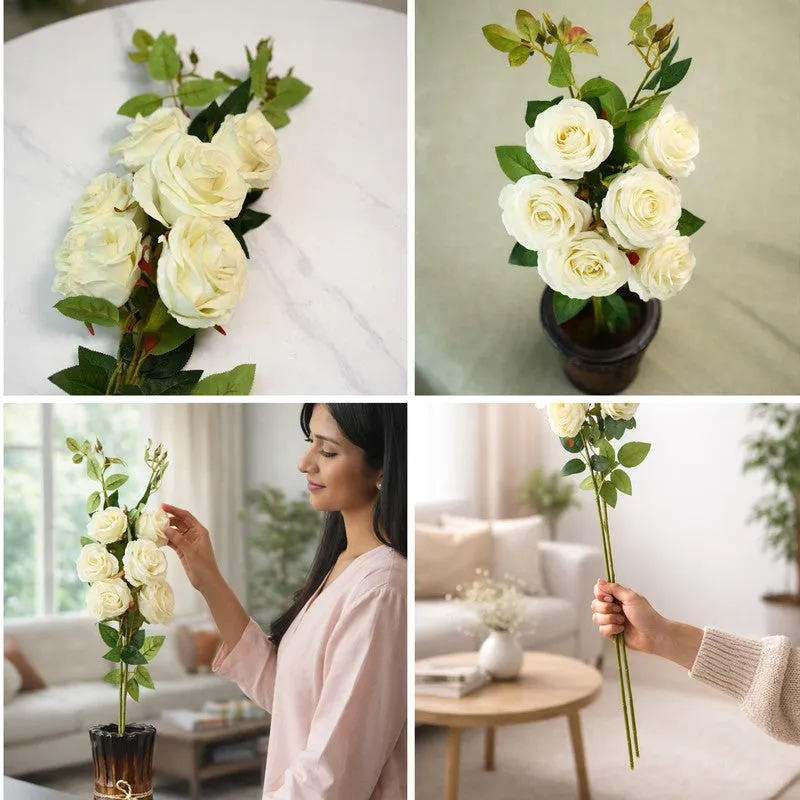 Rosanova Plastic Artificial Flower - Set Of Two media 6