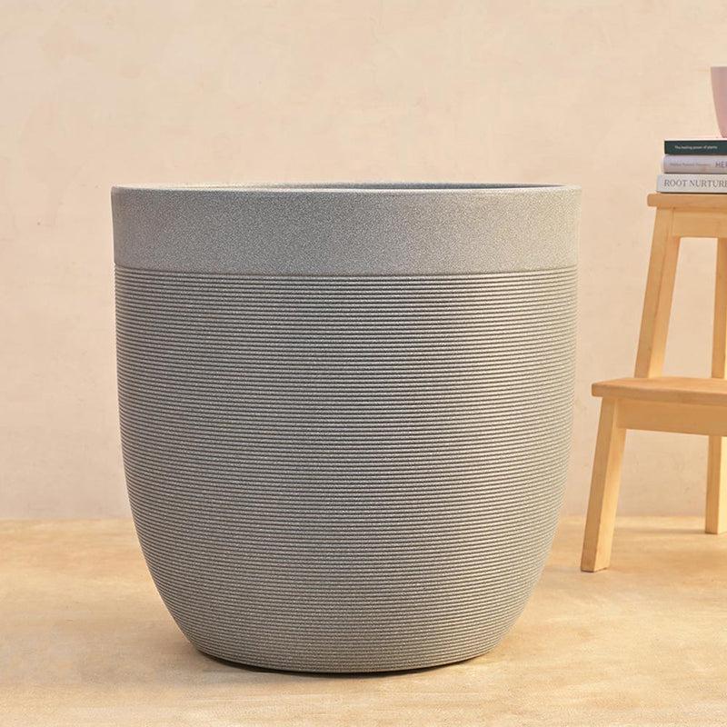 Ugaoo Orbridge Plastic Planter - Grey media 4