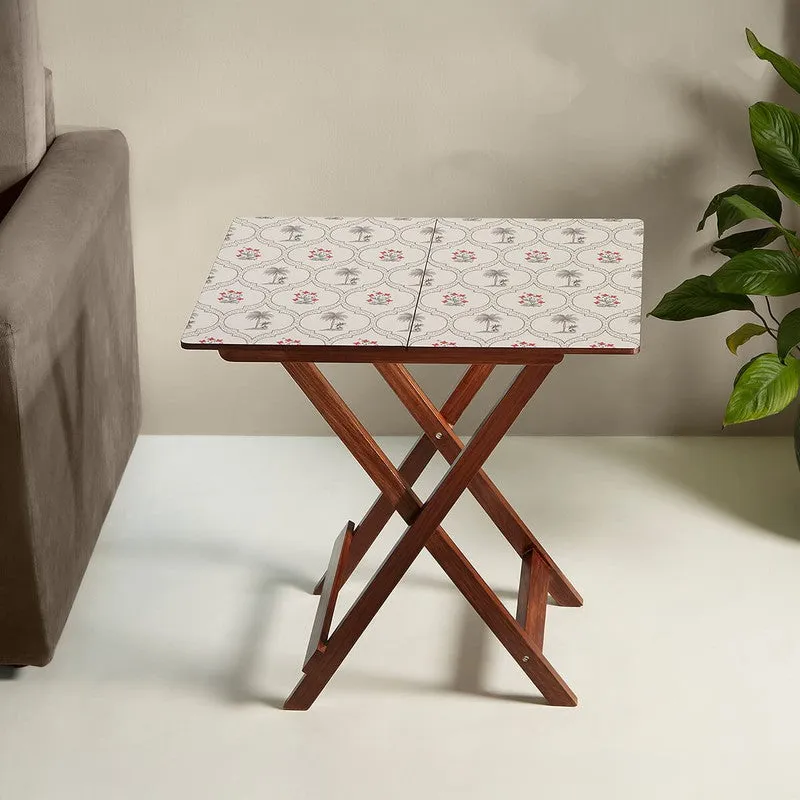 India Circus Wood Tropic Folding Side Table media 1