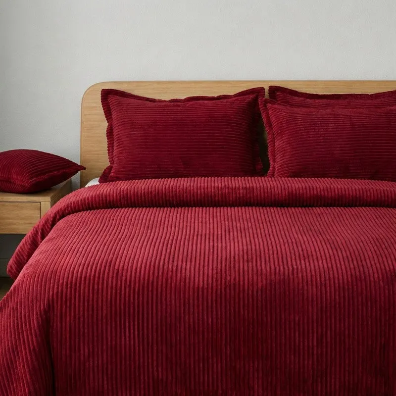 Warm Cosy Acrylic Wool Bedsheet (Maroon) - 190 GSM media 4