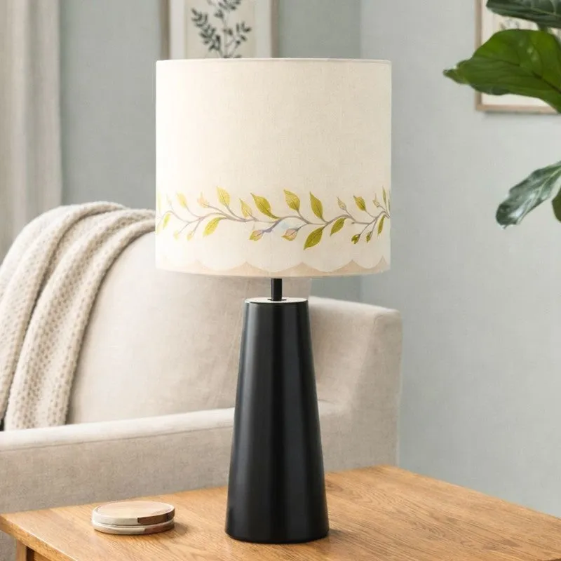 Celeste Glow Cotton Table Lamp - White media 3