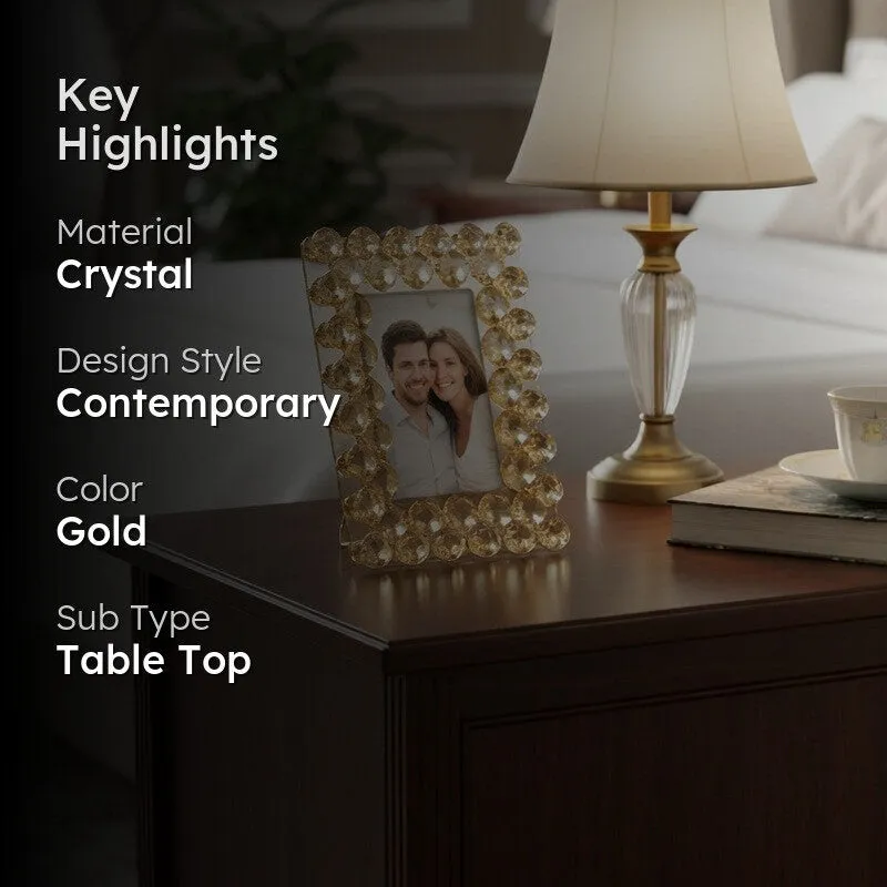 Shine Crystal Photo Frame - Gold media 2