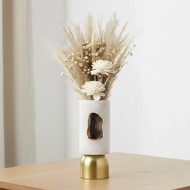Majestic Harmony Tabletop Flower Marble Vase media 1