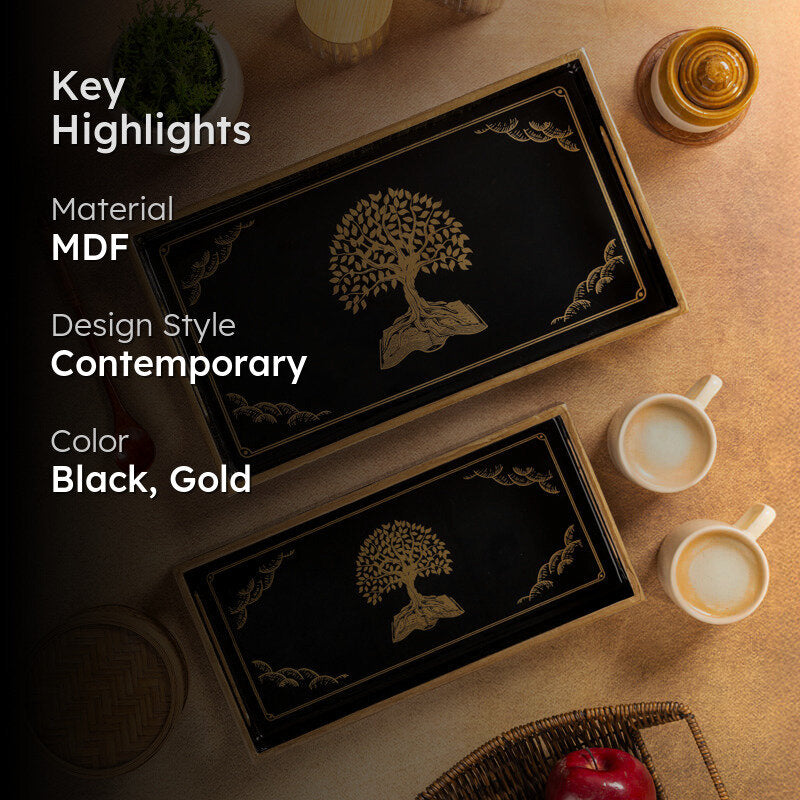 Vriksha Serving Tray - Set Of Two media 2