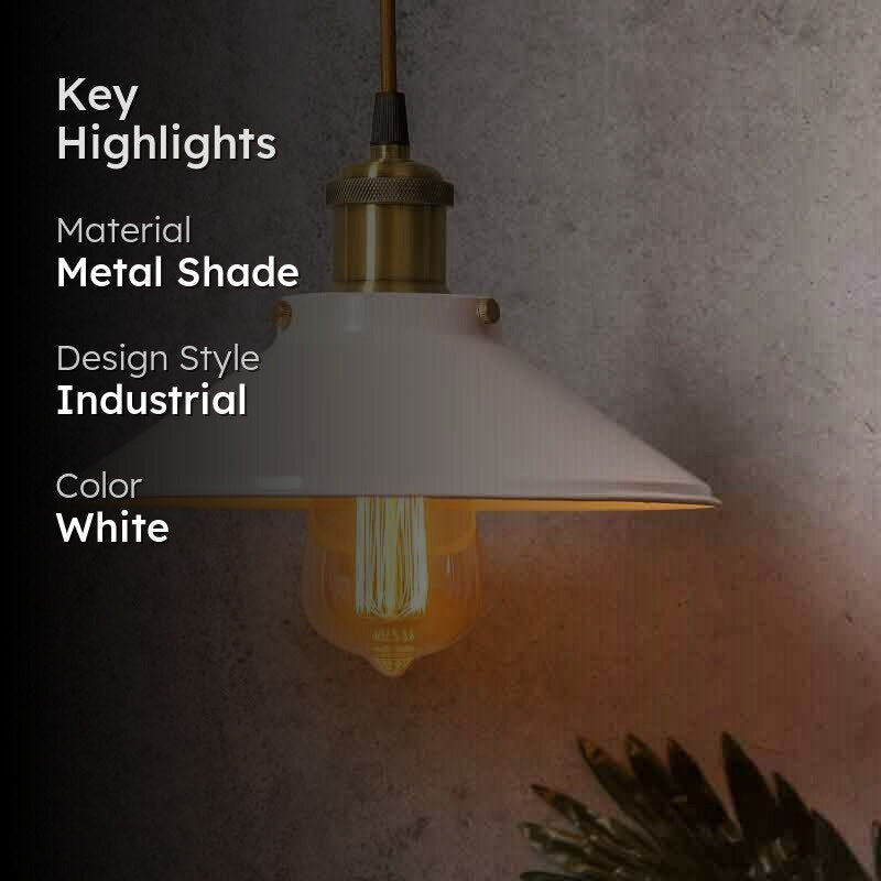 Indak Metal Ceiling Lamp - White media 2