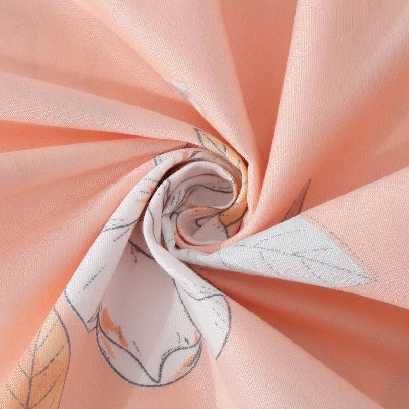 Peach Chanterelle Bedsheet - 150 GSM media 4