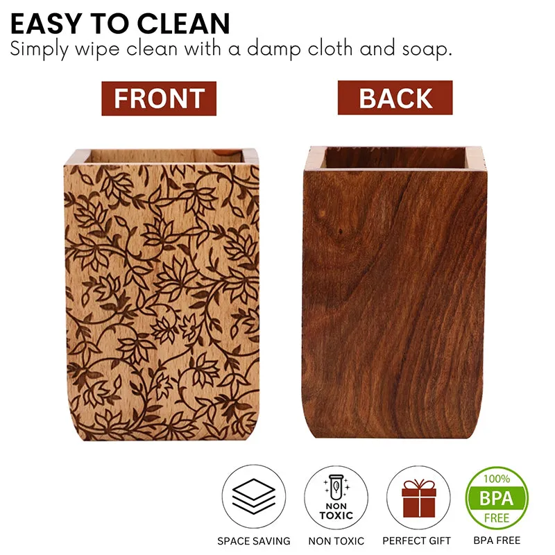 Sora Wood Cutlery Holder media 5