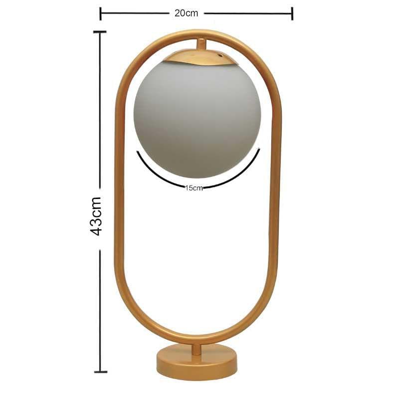 Glow Getter Glass Table Lamp - Gold,White media 4