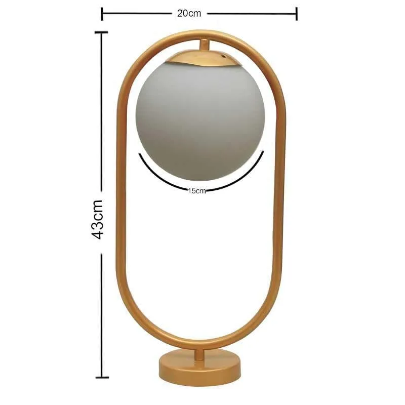 Glow Getter Glass Table Lamp - Gold,White media 4