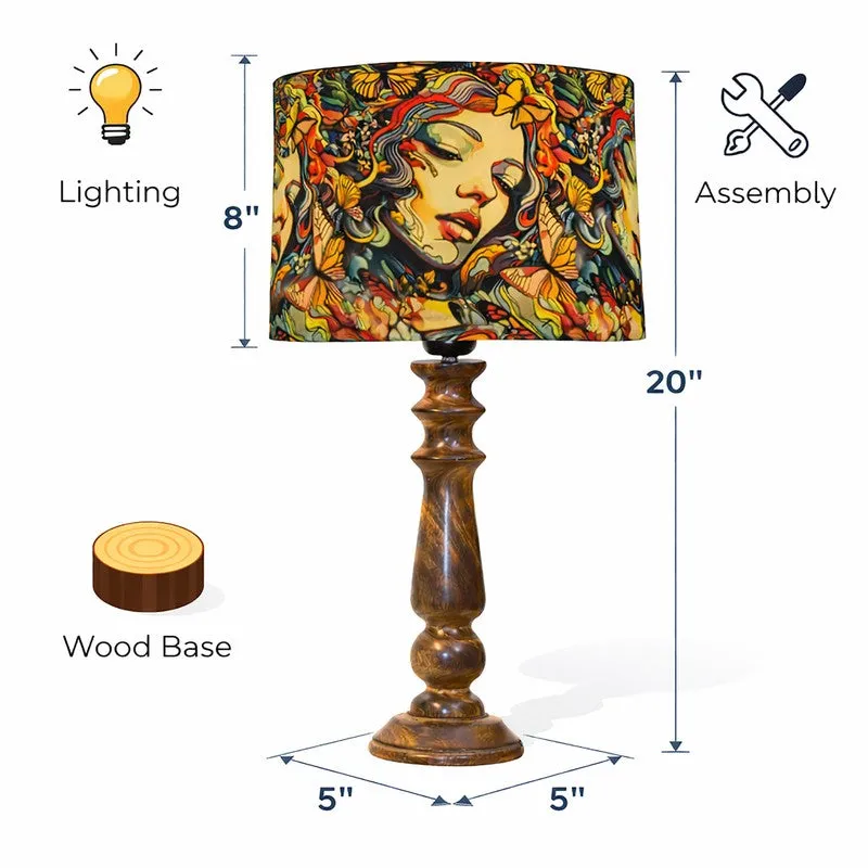 FemmeVista Wooden Table Lamp media 8