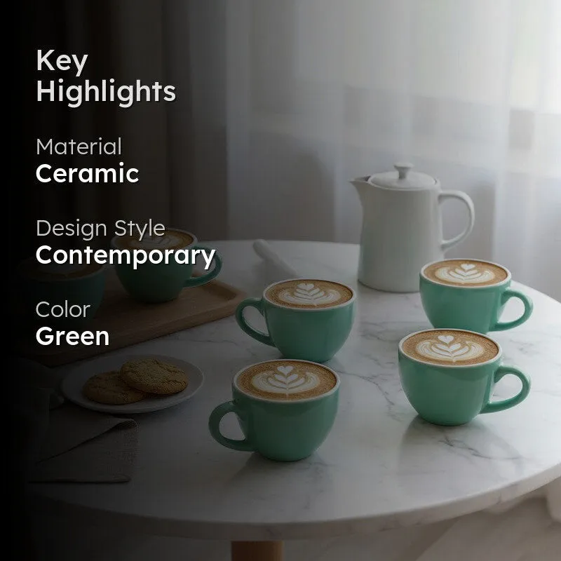 Brew Ceramic Tea Cup (80 mL Each) - Set Of Six media 2