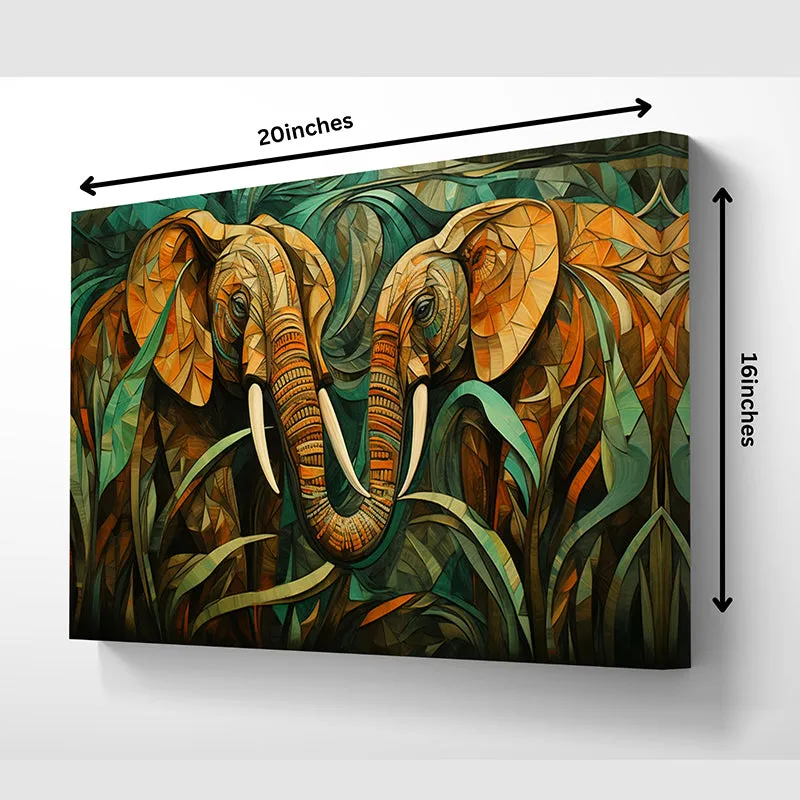 Elephant Pair Wall Art media 5