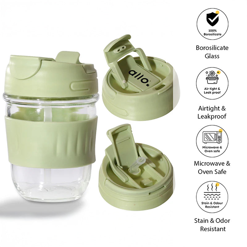 Lazo Glass Sipper - Light Green image 3