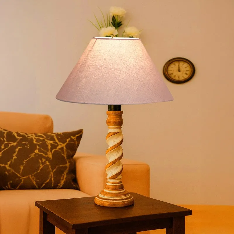 Modera Livo Wooden Table Lamp - Grey media 3