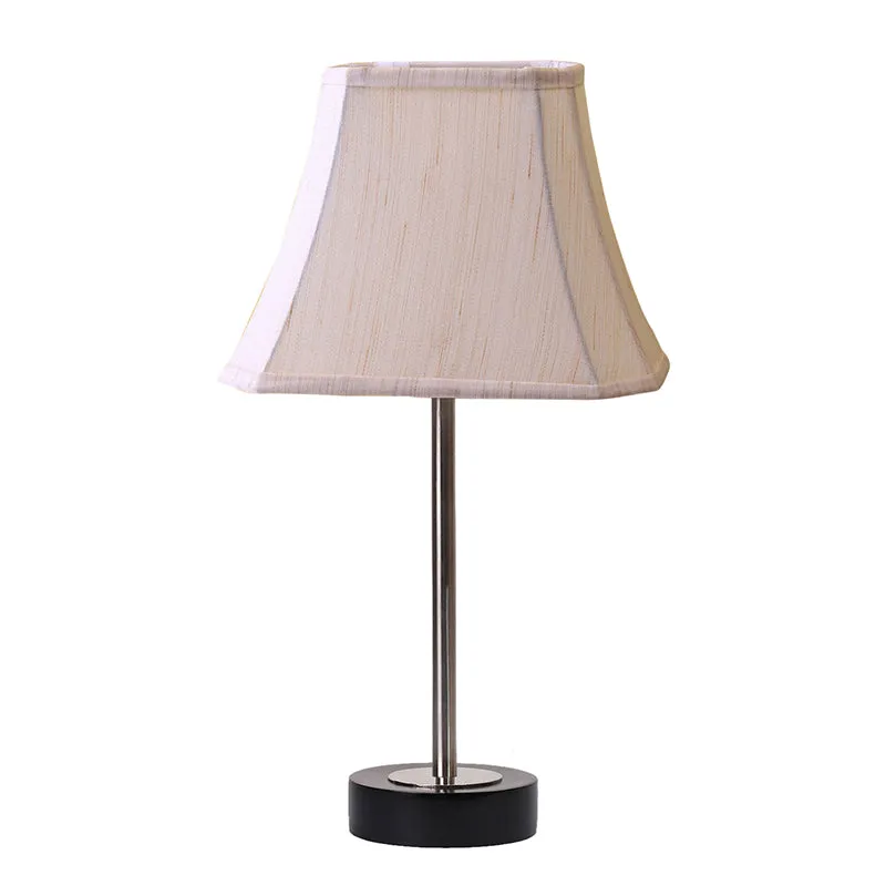 Ceylon Rodin Wooden Table Lamp - OffWhite,Silver,Black media 4