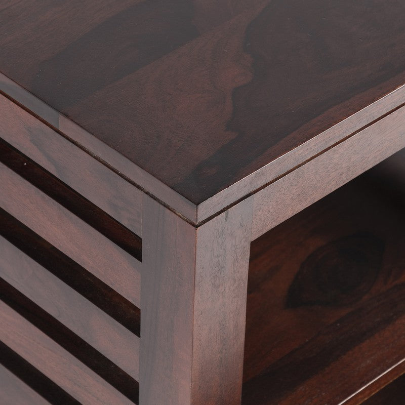 Sverix Sheesham Wooden Side & Bedside Table - Dark Brown media 7