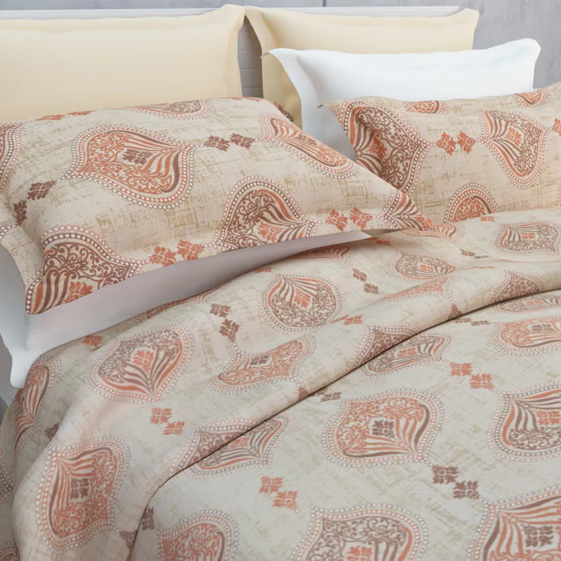 Dreams Of Desert Cotton Bedsheet (Beige) - 144 TC media 10