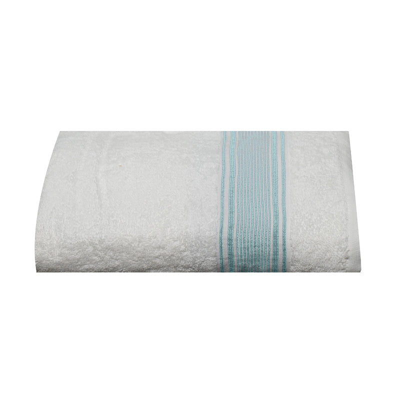 Micro Cotton LuxeDry Comfort Bath Towel - White & Green media 5