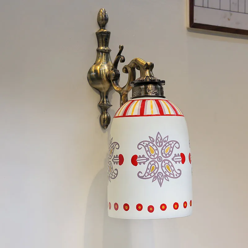 Rosette Glow Hand Painted Wall Lamp media 3