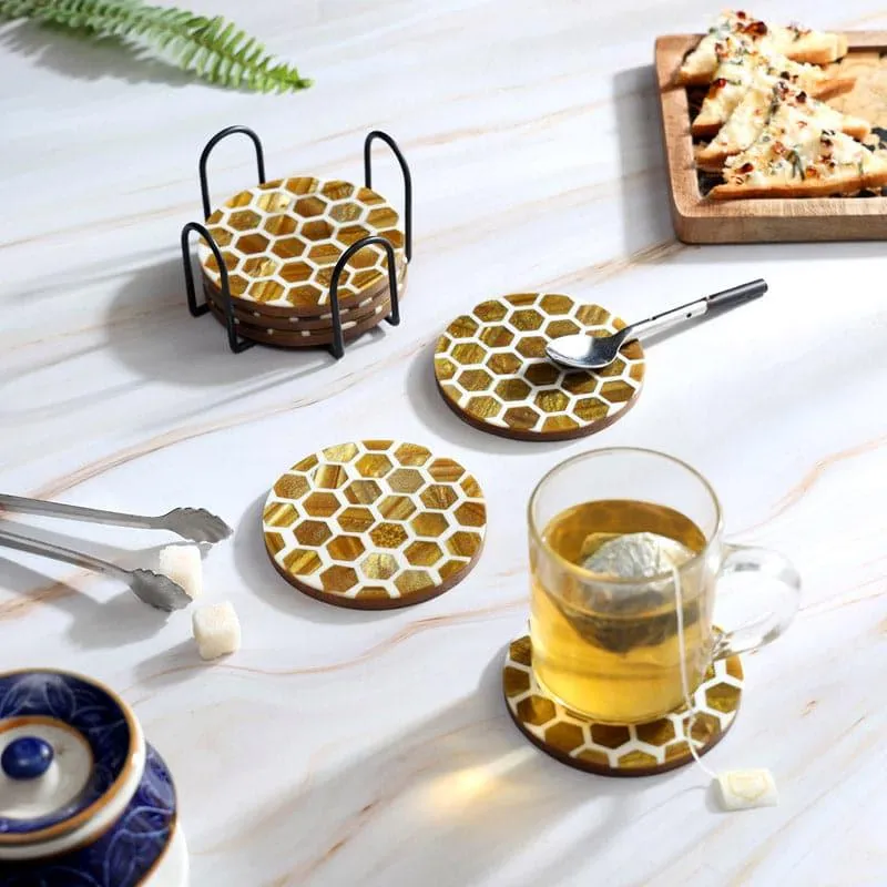 Honey Drop Coaster - Set Of Six media 1