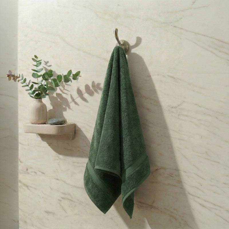 Monte Carlo Soft Hush Pure Cotton Bath Towel - Green - 75 x 150 cms