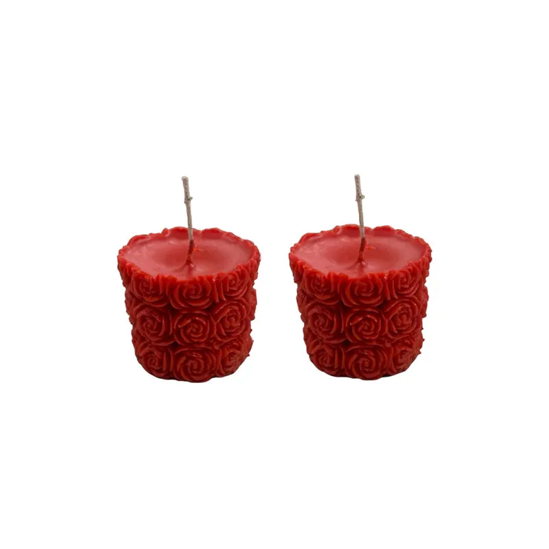 Rostora Rose Scented Candle - Set Of Two media 4