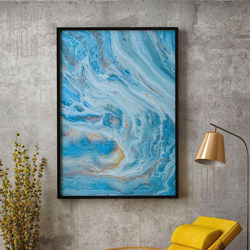Bouquet Of End Summer Canvas Wall Painting - Black Frame