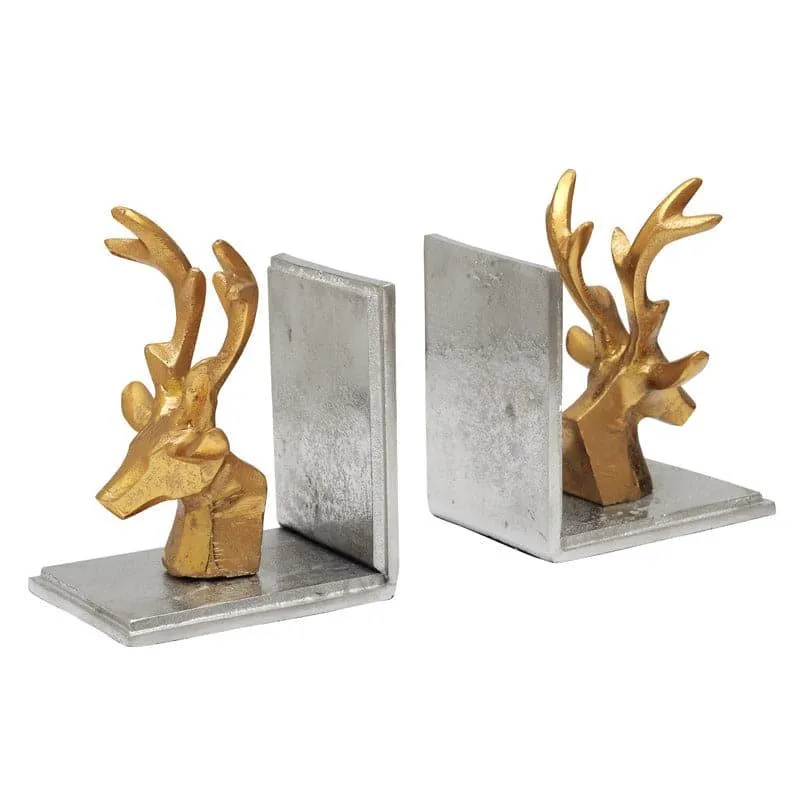Deer Dimera Book Ends (Gold & Silver) - Set Of Two media 4