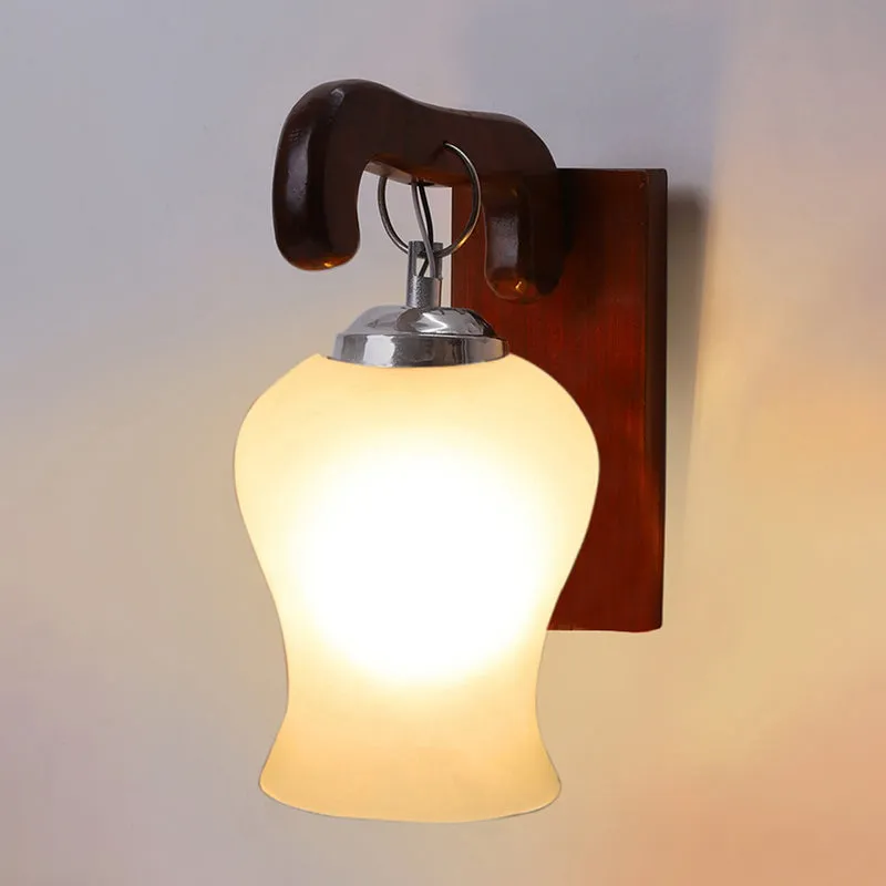 Klarion Glass & Wooden Wall Lamp media 4