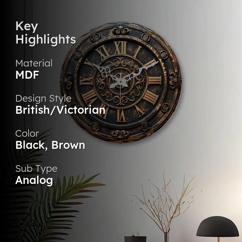 Lova Antique 3D Printed MDF Wall Clock media 2