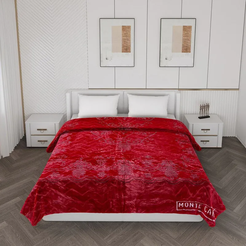 Monte Carlo Autumn Embrace Blanket (Red) - 950 GSM media 3