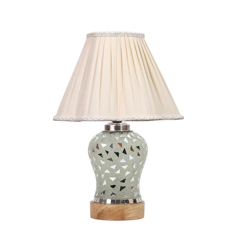 Liora Pleated Wooden Table Lamp - Multicolor media 5
