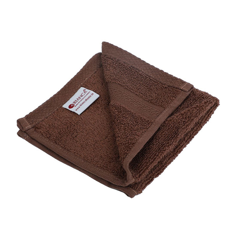 Miorah Hand & Face Towel Combo (Brown) - Set Of Twelve media 7