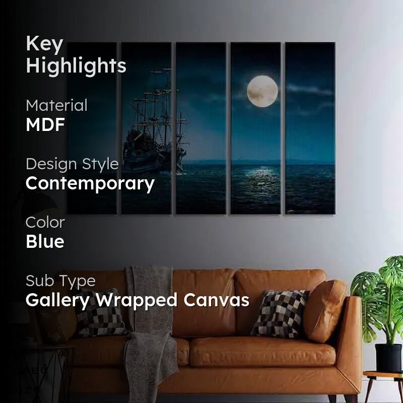 Stormy Night Wall Art - Five Piece Set media 2