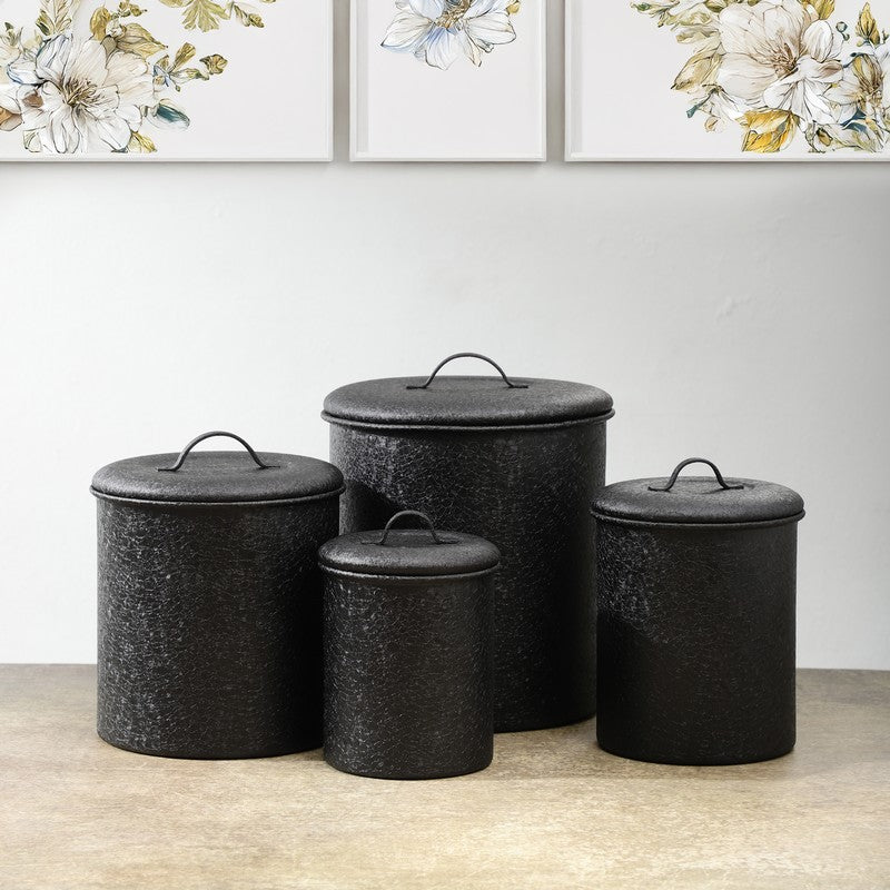 Duskhold Steel Containers (Black) - Set of Four